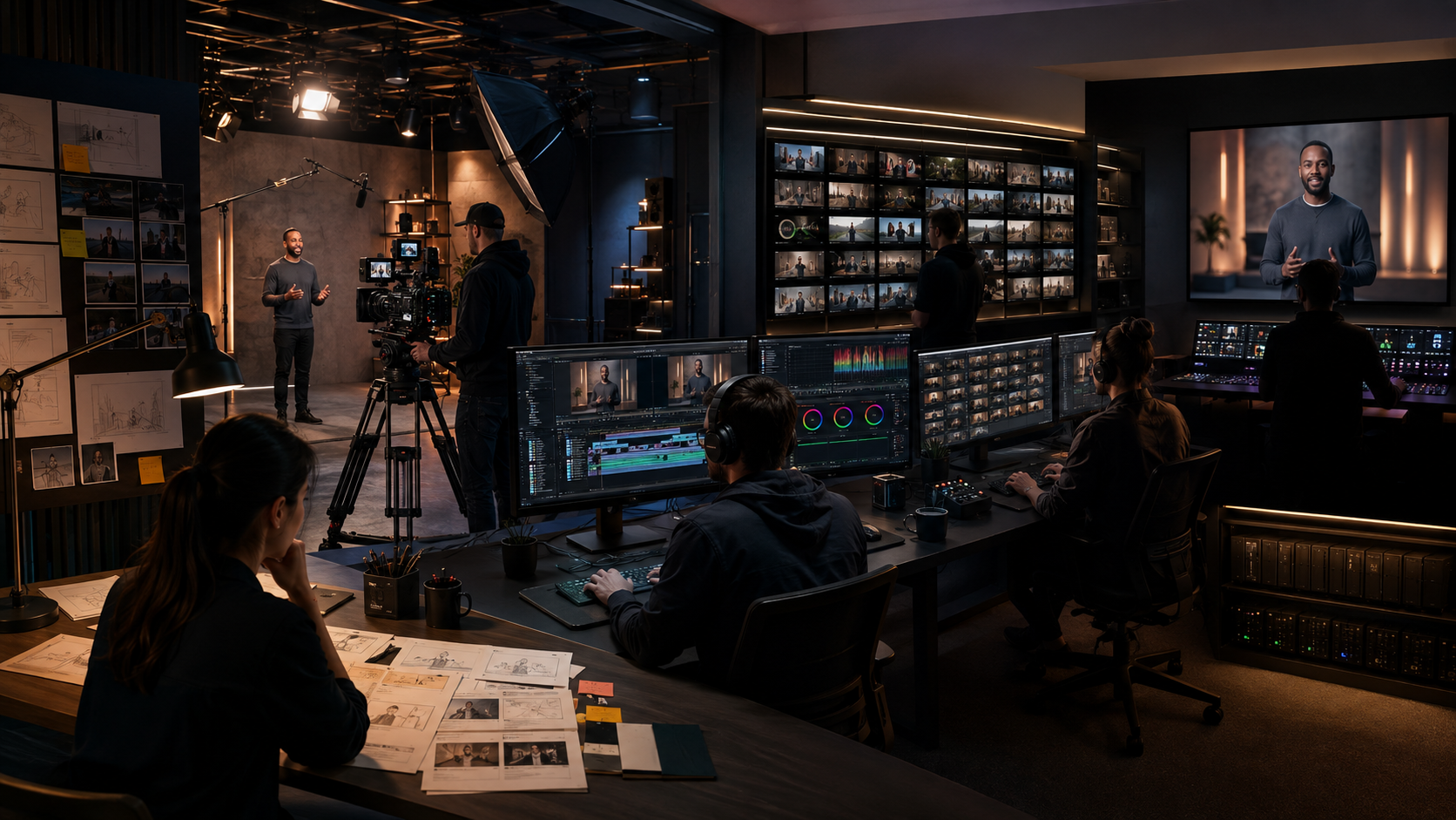 End-to-end video content production platform from idea to broadcast